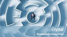  Presentation with businessman standing on mountain top - Presentation design having businessmind - top view of businessman standing background and a  colored foreground