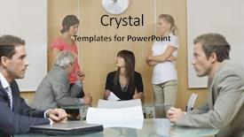  Presentation with meetings - Slides having group of media students collaborating on project background and a light gray colored foreground