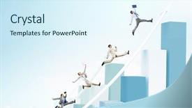  Presentation with arrows - PPT layouts consisting of man wearing a black hat and looking to hot air balloons flying through the sky this is a 3d render illustration background and a light gray colored foreground