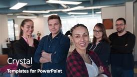  Presentation with coworking - Presentation featuring businesspeople-rivalry-and-people-concept background and a navy blue colored foreground