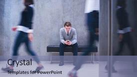  Presentation with smart - Slide deck consisting of businesspeople talkin telephone - young businessman using smart phone background and a seafoam green colored foreground