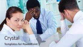  Presentation with sad - Amazing slide deck having businesspeople unhappy - portrait of sad business team backdrop and a light blue colored foreground