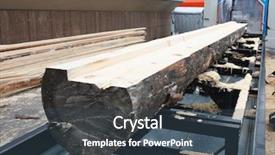  Presentation with woodworking - Beautiful presentation theme featuring businessproduction - image of a woodworking factory backdrop and a  colored foreground