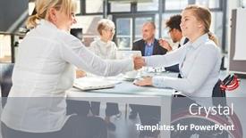  Presentation with wheelchair - Amazing slides having businesswoman-and-colleague backdrop and a gray colored foreground