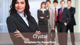  Presentation with team group - Presentation design enhanced with human resource office - businesswoman and group of business background and a  colored foreground