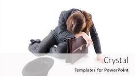  Presentation with money - Theme enhanced with businesswoman-begging-some-money background and a white colored foreground