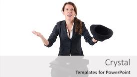  Presentation with money - Cool new theme with businesswoman-begging-some-money backdrop and a white colored foreground