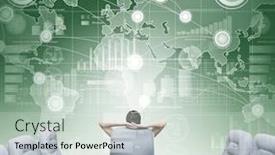  Presentation with conference - PPT theme consisting of businesswoman-boss-in-conference-room background and a soft green colored foreground