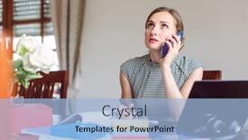  Presentation with lockdown - PPT layouts consisting of businesswoman-cannot-tolerate-working background and a light blue colored foreground