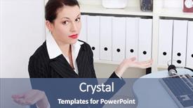  Presentation with pretty japanese - Slide deck featuring businesswoman gesturing don t know background and a ocean colored foreground