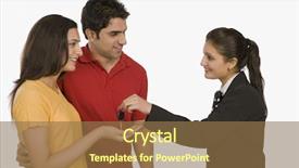  Presentation with woman car driver map - PPT layouts featuring businesswoman giving a car key background and a coral colored foreground