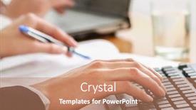  Presentation with contract - Presentation design featuring businesswoman giving you the pen and the contract to sign isolated on white background background and a coral colored foreground