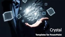  Presentation with problem solving - Amazing presentation design having businesswoman hand shows cube backdrop and a black colored foreground