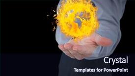  Presentation with black hand - Presentation consisting of spread of with earth fire background and a  colored foreground