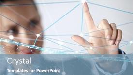  Presentation with hand touching finger digital - 