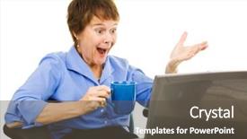  Presentation with instant messaging - PPT layouts with businesswoman having an animated background and a dark gray colored foreground