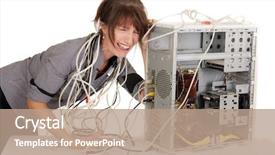  Presentation with concept for problem solving many - Audience pleasing slides consisting of stony altar on a grass in summer backdrop and a gray colored foreground