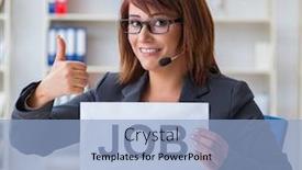  Presentation with hiring - Beautiful PPT layouts featuring businesswoman-hiring-new-employees backdrop and a light blue colored foreground