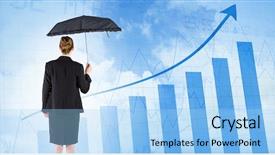  Presentation with black wedding holding hands - Amazing slide set having businesswoman holding a black umbrella backdrop and a light blue colored foreground