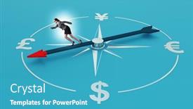  Presentation with trading - Presentation design featuring businesswoman-in-currency-trading-concept background and a teal colored foreground