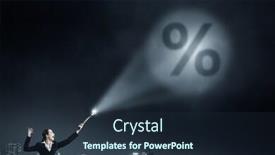  Presentation with percentage - Audience pleasing slide set consisting of businesswoman in darkness drawing percentage sign with flashlight backdrop and a tawny brown colored foreground