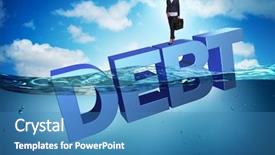  Presentation with demographic millennials business concept - Audience pleasing slide set consisting of businesswoman in debt business concept backdrop and a  colored foreground