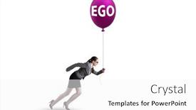  Presentation with concept - Presentation having businesswoman-in-excessive-ego-concept background and a white colored foreground