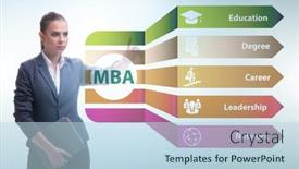  Presentation with administration - Amazing presentation having businesswoman-in-master-of-business backdrop and a light blue colored foreground