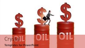  Presentation with oil - Presentation consisting of businesswoman-in-oil-prices-concept background and a red colored foreground