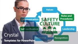  Presentation with culture - Presentation having businesswoman-in-safety-culture-concept background and a tawny brown colored foreground