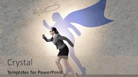  Presentation with optometrist ophthalmology ophthalmologist concept - Slides enhanced with businesswoman-in-the-alter-ego and a mint green colored foreground