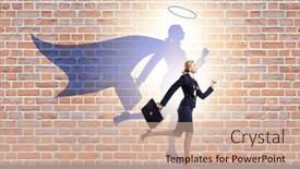  Presentation with concept gcf - Slide set consisting of businesswoman-in-the-alter-ego and a soft green colored foreground