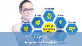  Presentation with marketing - Slide set having businesswoman-in-the-concept background and a  colored foreground