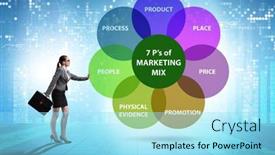  Presentation with marketing - Audience pleasing presentation design consisting of businesswoman-in-the-concept backdrop and a arctic colored foreground