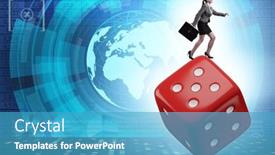  Presentation with uncertainty - PPT layouts consisting of businesswoman-in-uncertainty-concept background and a  colored foreground