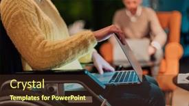  Presentation with agree - Presentation enhanced with businesswoman-in-wheelchair-having-business background and a wine colored foreground