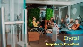  Presentation with agree - Presentation design having businesswoman-in-wheelchair-having-business background and a tawny brown colored foreground