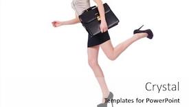  Presentation with history earth globe isolated white - Presentation with businesswoman isolated on the white background background and a white colored foreground