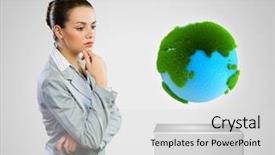  Presentation with earth - Cool new slide set with passenger car and red percent backdrop and a lemonade colored foreground.