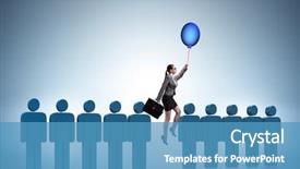  Presentation with peer - Amazing PPT theme having businesswoman more superior than her backdrop and a teal colored foreground