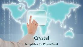  Presentation with purple - Amazing PPT theme having businesswoman pointing against purple vignette backdrop and a  colored foreground