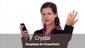  Presentation with news - Audience pleasing PPT layouts consisting of businesswoman receiving bas news backdrop and a dark gray colored foreground