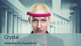  Presentation with robot in medical - Audience pleasing slide deck consisting of businesswoman robot with gears inside backdrop and a light blue colored foreground