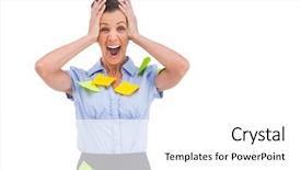  Presentation with nurses notes - Amazing PPT layouts having businesswoman shouting with adhesive notes backdrop and a white colored foreground