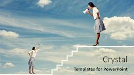  Presentation with angry - Amazing presentation design having businesswoman-showing-fist backdrop and a light gray colored foreground