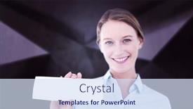  Presentation with abstract business - Beautiful PPT layouts featuring businesswoman showing her business card against abstract black room backdrop and a sky blue colored foreground