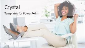  Presentation with jesus washed feet disciples - Slide deck enhanced with businesswoman sitting with her feet background and a white colored foreground