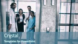  Presentation with elevator - Audience pleasing PPT layouts consisting of businesswoman standing in elevator backdrop and a ocean colored foreground