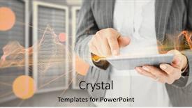  Presentation with abstract glowing teal shapes - Audience pleasing slides consisting of abstract blue glowing black background backdrop and a mint green colored foreground