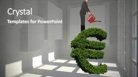  Presentation with red white grey - Colorful slide set enhanced with businesswoman using red watering can backdrop and a gray colored foreground